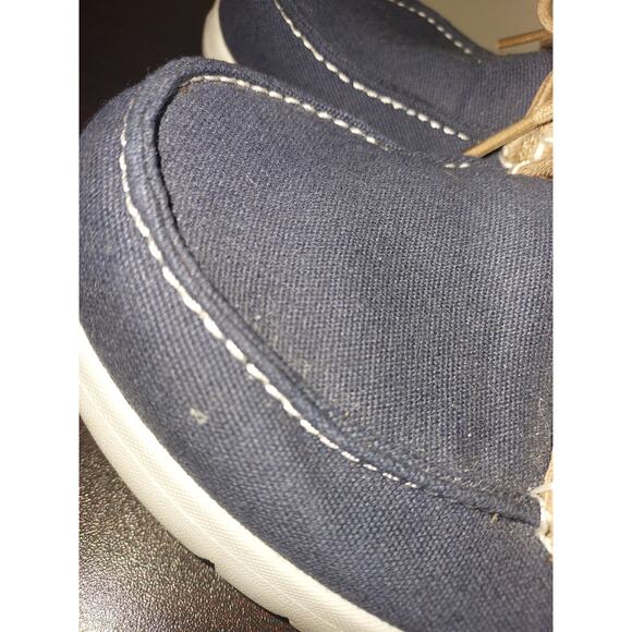 Skechers Women's Boat Shoes 9.5 On the Go Walk Flex Embark Goga Mat Lace Up Navy - Picture 5 of 14